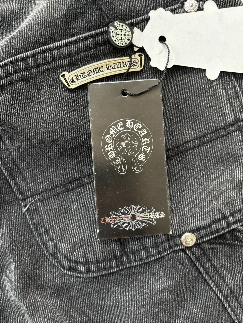 Chrome Hearts Black & White Denim Pants